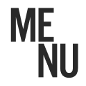 The word menu in a form of image used for navigation menu